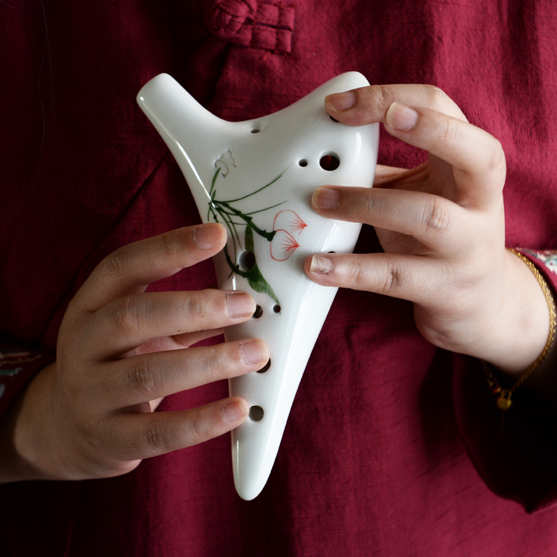 Ocarina Ceramic - آلة أوكارينا احترافية للمبتدئين بـ 12