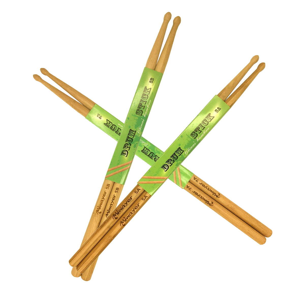 Drum Stick 5A - عصي طبول من الخيزران مقاس 6