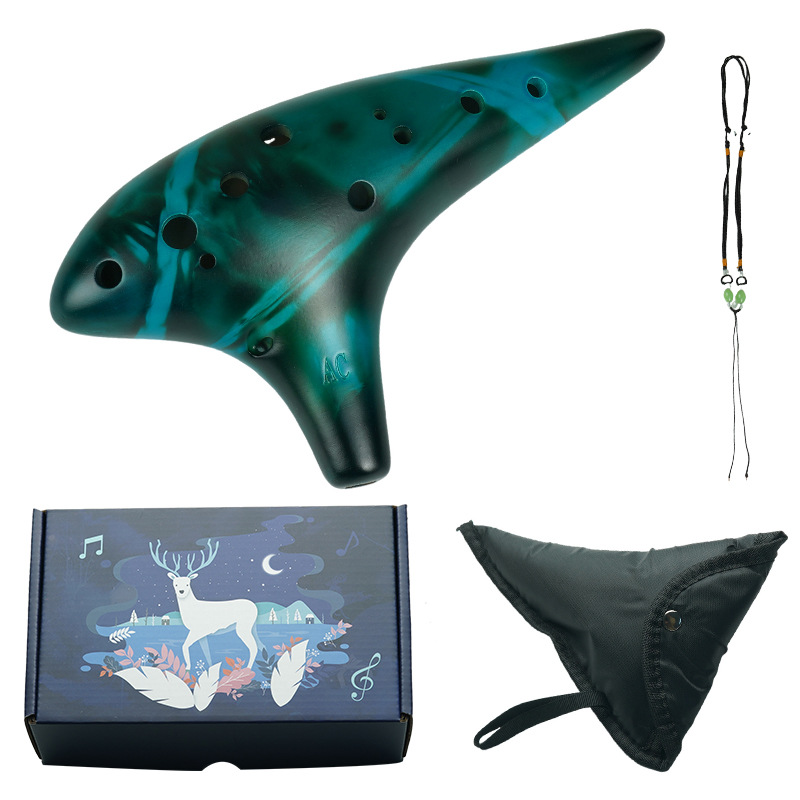 Ocarina Ceramic - أوكارينا سيراميك بـ 12 فتحة بمفتاح