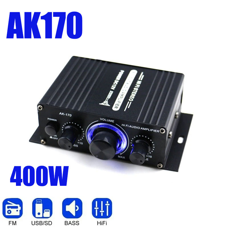 AK170 مكبر صوت رقمي صغير للسيا - مراجعة Audio Music Generator وسعره