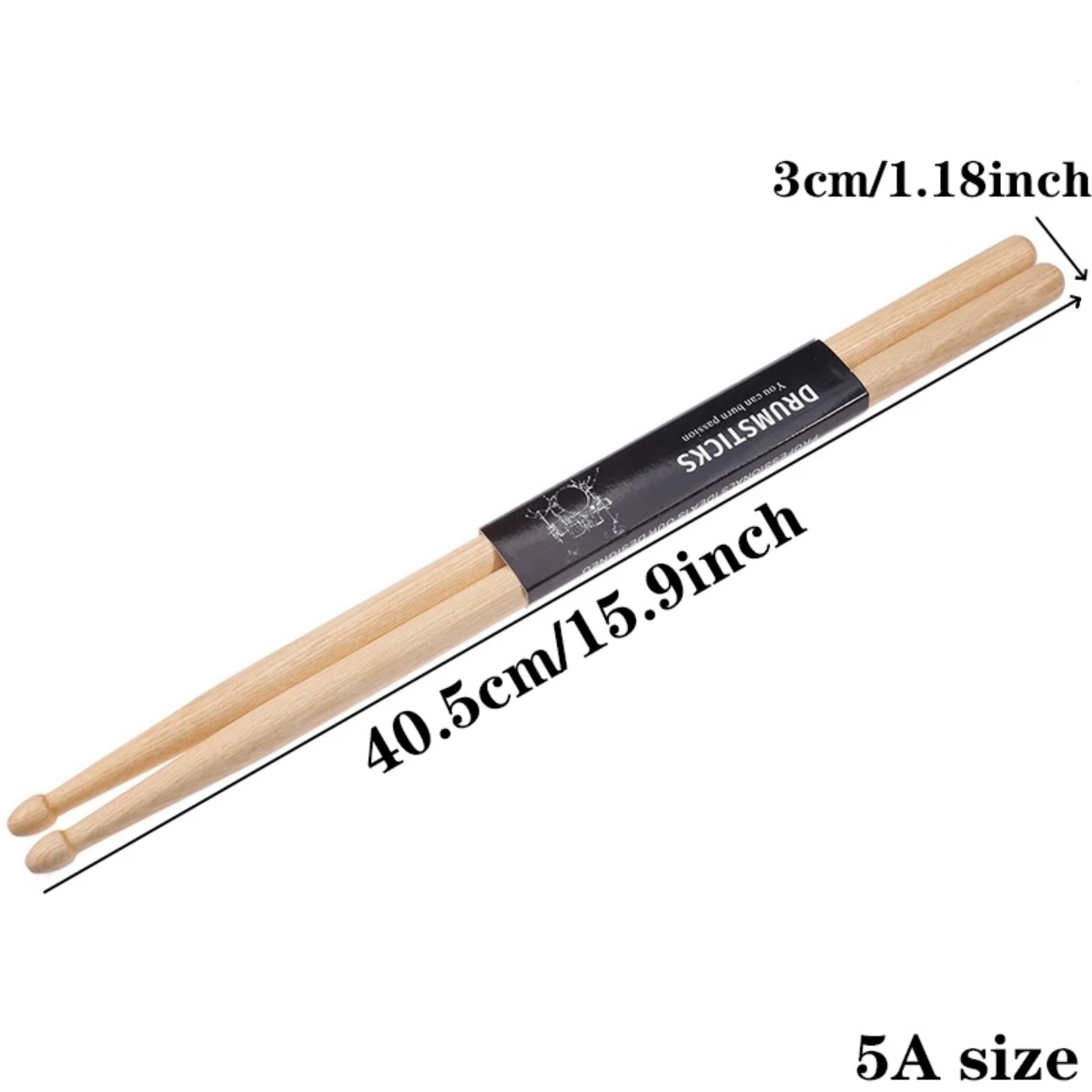 عصي طبول من خشب القيقب من ميوا - مراجعة Drum Stick 5A وسعره