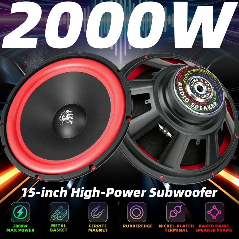 مكبر صوت سيارة 15 بوصة بقوة 20 - مراجعة Audio Music Generator وسعره