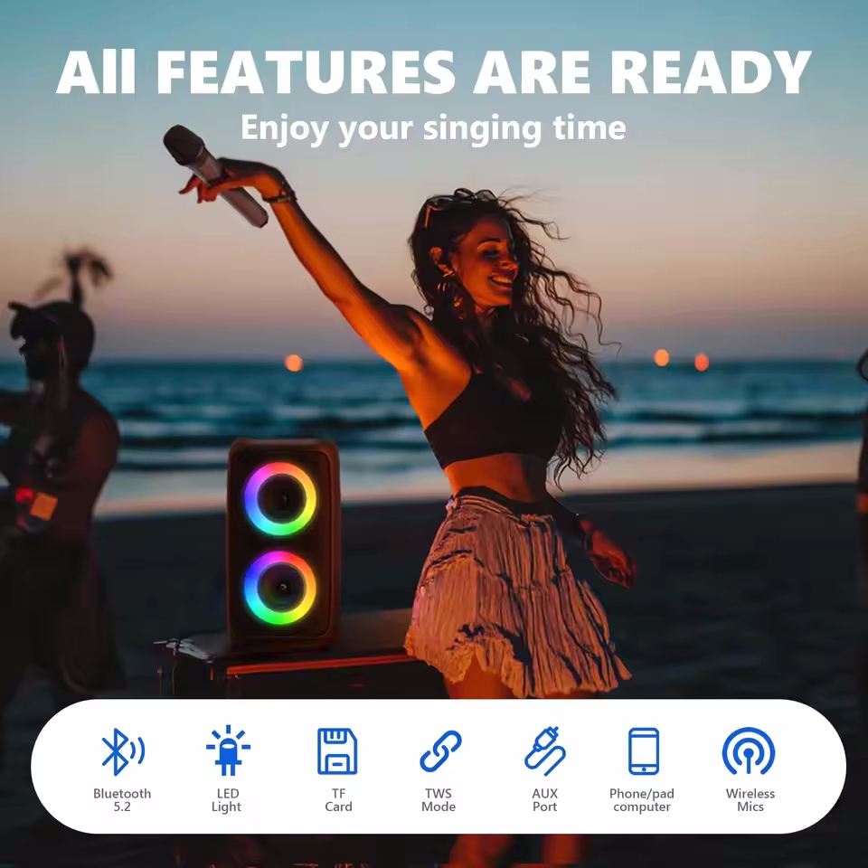 لاسلكي كاريوكي سمّاعات بلوتوث  - مراجعة Audio Music For وسعره