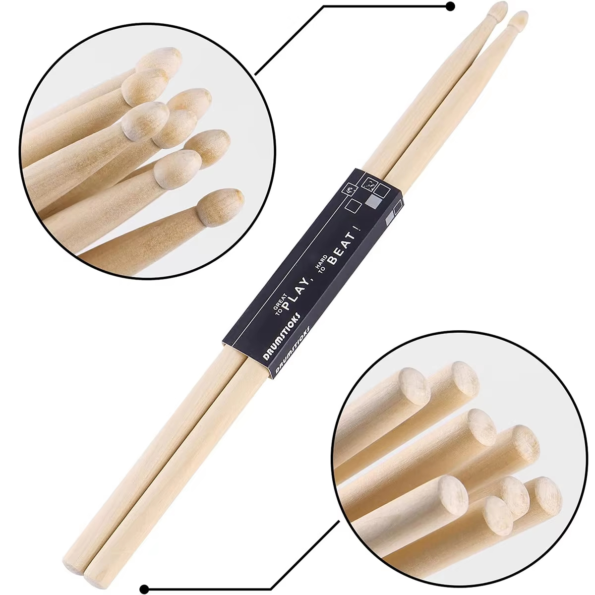عصي طبول ميواير 5A/7A من خشب ا - مراجعة Drum Stick 5A وسعره