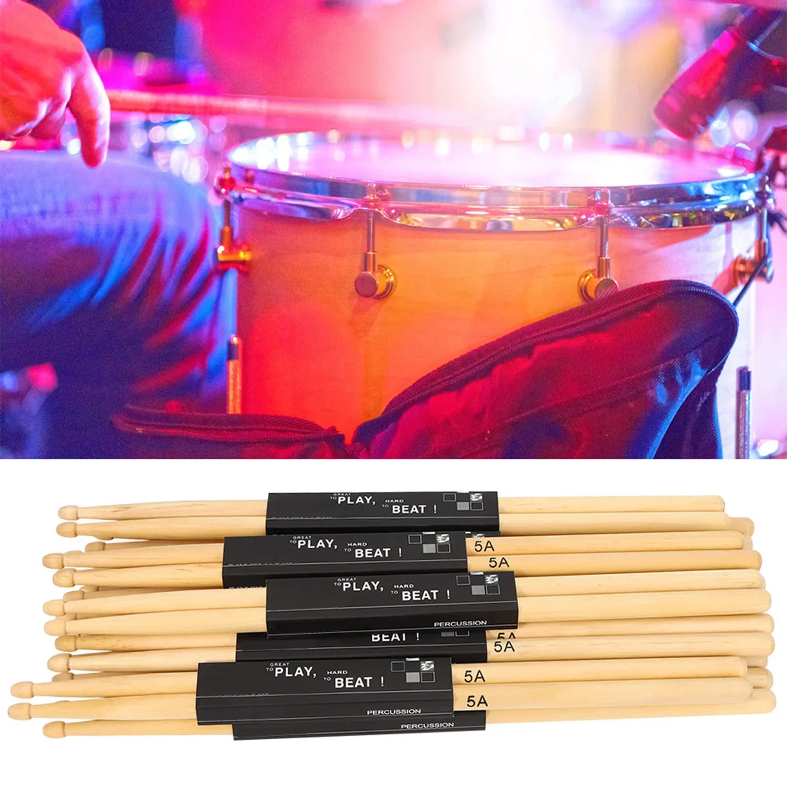 12 زوجًا من أعواد الطبل على شك - مراجعة Drum Stick 5A وسعره
