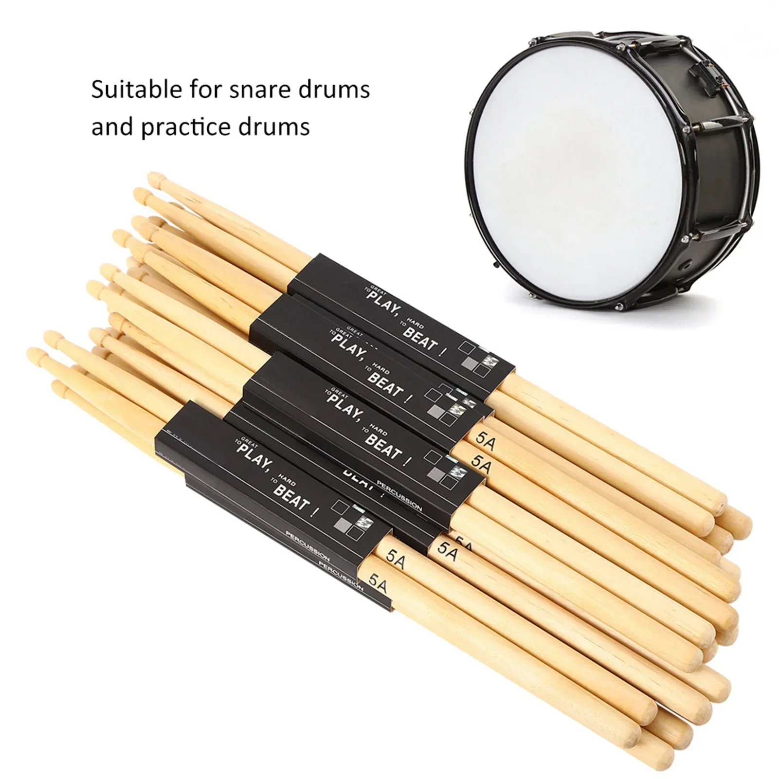 12 زوجًا من أعواد الطبل على شك - مراجعة Drum Stick 5A وسعره